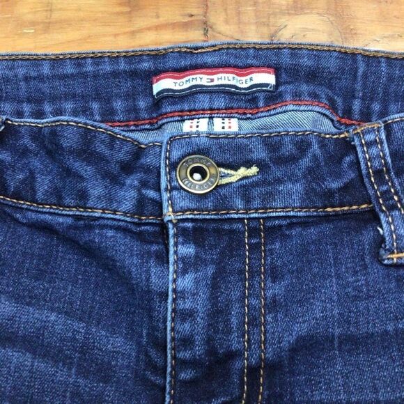 TOMMY Hilfiger jeans skinny mid rise stretch blue denim preppy size 4 regular - Picture 4 of 10